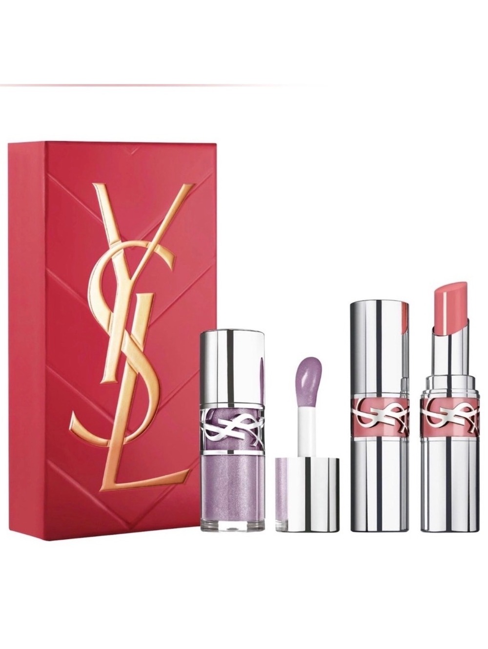 YSL Loveshine Lip Oil Stick & Plumping Gloss Duo Gift Set NIB $85 Value